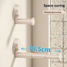 Suction Cup Balcony Hook Storage Organizer, No Drilling Required, Multi-Function Hanging Hook, Retractable Hook, Wall-Mounted Shelf - Multicolor - View 8