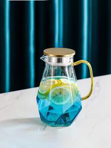1pc Thickened Glass Patterned Teapot, Kung Fu Teapot, Hammered Design, Heat-Resistant, Suitable For Office, Can Pour Tea & Boil Water. Portable, Suitable For Home, Hotel, Camping And Travel. A Very Practical Product. - Multicolor - View 12
