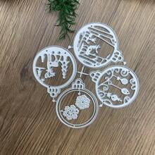 DIY Christmas Reindeer Accessories Carbon Steel Mold Metal Embossing Etching Cutting Template Cutting Die - Silver - View 2