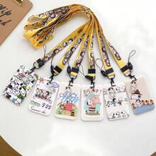 SNOOPY 1件装史努比卡通旅行系列证件卡挂绳套装，适用于学生餐卡、门禁卡、公交卡、包包配件，也是生日礼物、节日礼物、学习用品和返校礼物的绝佳选择（休闲风格） - 彩色 - 查看 1