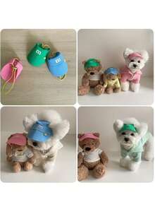 1pc M-Shaped Embroidered Three-Color Sun Hat Dog Pet Cat Elastic Pig Nose Buckle Adjustable Hat - Multicolor - View 3