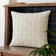 Macrame Cotton Ribbon Cushion Cover Boho Chic Rustic Trance Modern 45CM X 45CM - Crude - View 7