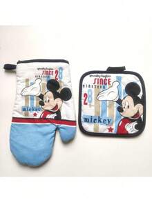 2pcs Disney Insulated Set, Includes Insulated Gloves, Insulated Mat And Baking Set, Gift Set, Suitable For Kitchen Use, Can Be Used As Mother's Day Or Birthday Gift - Multicolor - View 11