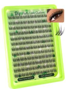 144pcs C-Curl Flared & Lengthened False Eyelash Clusters, Natural Look, Cartoon Style, DIY Eyelash Extension, Single Lash Length 10-14mm, Anime Style Eyelash Clusters, Single False Lashes, New DIY Lashes, Fluffy & Soft, 3D Mink Hair False Eyelashes, False Lashes, Makeup, Eyelash Extension, Short Lashes, DIY Lashes, Light Color Lashes, DIY Eyelash Extension At Home - C - Xem 1
