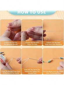 第三代 2支/4支装不锈钢大眼弯针，珠宝制作串珠针，适用于串珠旋转器，DIY串珠珠宝工具串珠旋转针