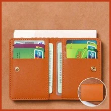 New Minimalist Folding Snap Small Wallet, Unisex Slim Credit Card Holder, Suitable For Men And Women - Multicolor - View 17