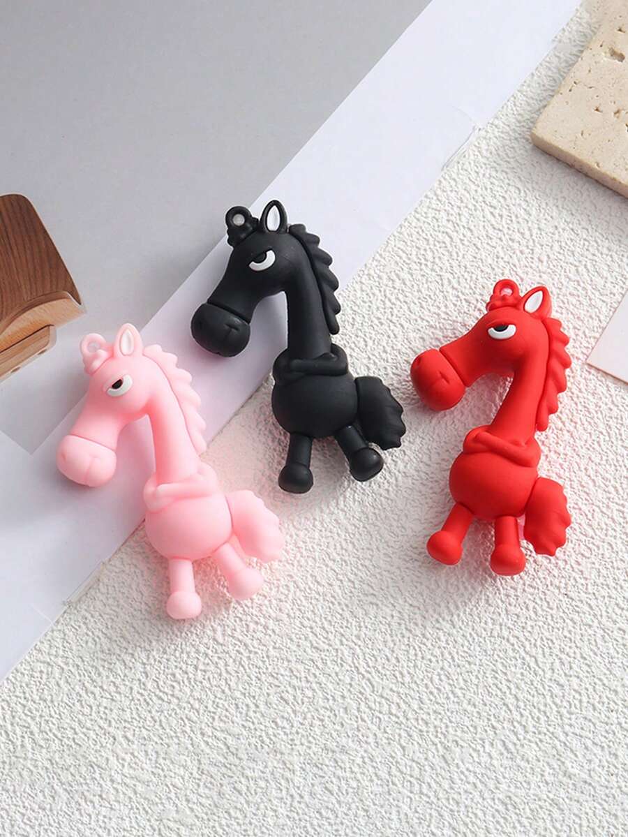 1pc Mini Horse Keychain, Stylish Horse Pendant Keyring For Wallet, Backpack, Handbag, DIY Keychain Accessories, Couples, Animal Keychain, Colorful Creative Design, Great Gift For Family, Couples, Best Friend, Birthday, Party - Multicolor - View 1
