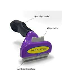 1支宠物梳毛刷，猫咪去毛刷，狗狗去毛刷，可去除松散毛发，解结刷，温和不刺激皮肤，有效去除底毛和松散毛发 - 彩色 - 查看 6