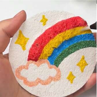 10片3D圆形、心形、花形泡沫纸，非常适合DIY手工、创意活动，适用于圣诞节、学校、办公室、家庭活动、情感互动、圣诞装饰礼物