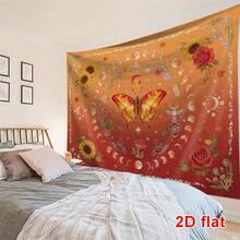 1 tấm thảm trang trí hình vuông in họa tiết bướm, chất liệu polyester hiện đại, thích hợp cho phòng khách và phòng ngủ. - Nhiều màu - Xem 9