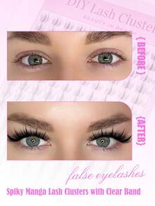 168/224pcs Delicate Eyelash Cluster Extensions, DIY Eyelash Clusters For Natural Look, Thick, Thin, Super Soft & Lightweight, Reusable Individual Segment False Eyelashes, Suitable For Travel, Daily Wear, Beginners, Weddings, Dates, Parties, Festivals, Great For Christmas/Halloween/Gift - 彩色 - 查看 7