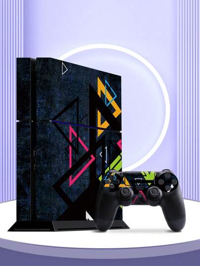 4pcs Triangle Pattern P4 Game Console Stickers, Dust-Proof And Wear-Resistant