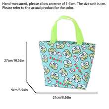 1pc Cute Cartoon Ugly Fish Waterproof Handbag Tote Bag, Student Lunch Box Bag - Multicolor - View 2