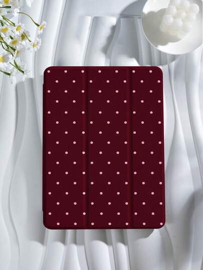 Polka Dot & Minimalist Pattern Tablet Protective Case, Suitable For IPad 9.7/10.2/10.5/10.9/12.9/Pro 11 (10th Gen), Galaxy Tab S6 Lite 10.4", Kindle Paperwhite 12th Gen (2024), Kindle 11th Gen (2022), Offers Soft Shock-Proof Protection, Supports Smart Stand/Auto Wake/Sleep Function