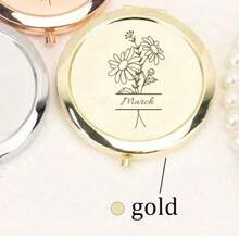 Customizable Mirror With Pattern And Text - A Perfect Combination Of Refined Style And Personalization, This Customizable Mirror With Pattern And Text Will Be The Finishing Touch In Your Life. The Highlight Of This Mirror Is The High Degree Of Personalization And Customization Options.(Without Gift Box), Engraved, Stainless, Cute