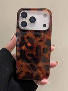 Luxury Leopard Print Shell Texture Phone Case, Compatible With IPhone 17 Pro Max, 17 Pro, 17 Air, 17, 16, 15, 14 Plus, 13, 12 Pro Max, 11, Fashionable Shock-Resistant Back Cover - Gold Base Leopard Print + Rope - View 5