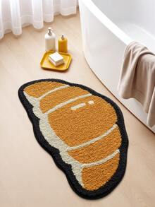 DAJIANG 1 pieza Alfombra de baño, Diseño asimétrico de pan de dibujos animados multicolor y esponjoso, Apto para baño, cocina, entrada, pasillo, mesita de noche, sala de estar, dormitorio, lavable, con respaldo antideslizante, ideal para otoño/invierno, Día de Acción de Gracias, Día de San Valentín, decoración, alfombras decorativas, accesorios de baño, decoración de habitación