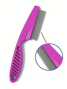 宠物除蚤梳 1/4 件套，狗狗美容梳，猫咪美容梳，适用于各种体型的猫狗，宠物美容清洁用品，狗狗美容梳，宠物美容工具，宠物梳，猫咪除蚤梳，狗狗美容刷 - 彩色 - 查看 5