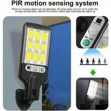Solar Outdoor Street Light - Barricade Light Wall Light 108COB High Brightness LED Solar Garden Light! 2000 Lumens Waterproof Spotlight Garage Wall Anti-Theft Lighting Intelligent Human Body Sensor +3 Levels Dimming Mode - Solar Outdoor Lights - Đen 2 Mảnh - Xem 2