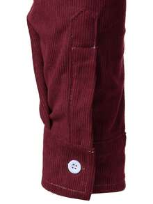 Cămașă bărbătească în carouri cu mânecă lungă, stil business, casual, cu model patchwork, model contrastant - roșu - Vizualizare 12