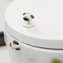 1/2个多功能卡通马桶盖把手，小型犬防污马桶盖把手，易于使用的浴室马桶盖把手，采用防污设计，抽屉拉钩和耐用塑料材质，必备浴室配件 - 彩色 - 查看 12