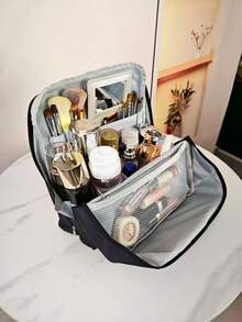 这款立式收纳包容量大，用途广泛。它可以用作分格化妆包、化妆品收纳包或文具收纳盒，轻松收纳洗漱用品和文具。采用多隔层设计，搭配布料和网状口袋，这款便携式护肤品和化妆品收纳包男女皆宜！它是送给女性的绝佳礼物，也是圣诞节的理想之选。 - 彩色 - 查看 9
