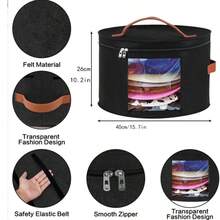 Oaoleer 1 Pieza Caja Almacenadora de Sombreros, Organizador Apilable para Armario, Caja Plegable para Viaje, Ideal para Sombreros de Ala Ancha y Vaqueros - Multicolor - Ver 5