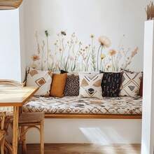 1片自粘蒲公英、野花和蜜蜂墙贴，波西米亚风格可移除贴纸，适用于客厅、餐厅墙面装饰 - 彩色 - 查看 6