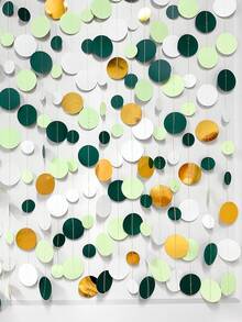 13 قدم من الزينة الحلزونية الخضراء والذهبية، بانر معلق مزين بنقاط بولكا لامعة خضراء لحفلات الخطوبة والعروس، ديكورات أعياد القديس باتريك، مناسبة للزفاف والذكرى السنوية وعيد الميلاد وعيد القديس باتريك وحفلات عيد الحب - متعدد الألوان - مشاهدة 9