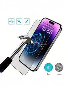 2pcs/Pack High Quality 9H+ Ceramic Screen Protector, Scratch Resistant, Compatible With IPhone 16 Pro Max, 16, 16 Pro, 16 Plus, 14 Pro Max, 6.7, 17, 17 Pro, 17 Pro Max, 17 Air And Other Models. - Clear - View 3