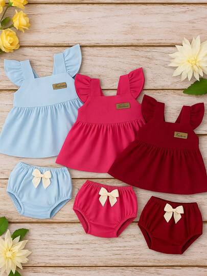 Kit c/ 6 Peças de 3 Conjuntos Batinha + Calcinha Eloá