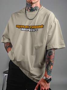 Over Mission Passed Streetwear Unisex T-Shirt Ref4291 - 米色 - 查看 2