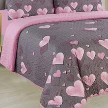 Casaisla Home Collection Juego de Edredón Reversible 4 Piezas con Sábana de Cajón y Fundas de Almohada (Matrimonial y King Size) Seleccione Tamaño y Diseño - Gris - Ver 3