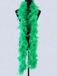 1条纯色羽毛围巾，天然羽毛保暖围脖，适用于表演、婚礼、生日、派对、晚宴、圣诞节、舞会和服装装饰（火鸡羽毛可能会轻微掉落），情人节服装