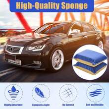 1pc Multi-Purpose Car Windshield Cleaning Sponge, Water Absorbing Defogging Sponge, Auto Accessories, Essential For Cars, Windshield Cleaner, Washing Equipment Cleaning Tool For Car Windshield Interior Cleaning, Strong Water Absorption, Suitable For Windows, Mirrors, Etc. - Leaves No Trace, Easy To Clean, Suitable For Indoor And Outdoor, Great Christmas Gift - Multicolor - View 1