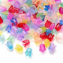 100/200颗 - 透明绿色竹叶珠和渐变郁金香珠 - 带孔亚克力叶子吊坠，适用于DIY珠宝制作、钥匙扣、耳环 - 散装夜灯工艺材料，适用于项链珠子、手链配件和亚洲风格工艺品 - 亞克力珠 - 查看 11