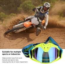 ZJchao Gafas de Motocicleta, TPU Visión Clara Efectiva Ampliar el Campo de Visión Gafas de motocicleta a prueba de viento a prueba de polvo ara Deportes Al Aire - negro - Ver 4