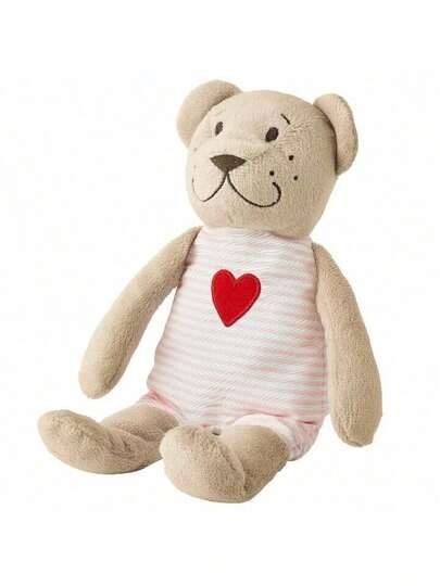 IKEA FABLER BJÖRN 21cm Pink Teddy Bear - Super Soft And Adorable, Decorated With Heart Patterns. A Must-Have For Children's Room Decoration. A Source Of Comfort And Companionship.