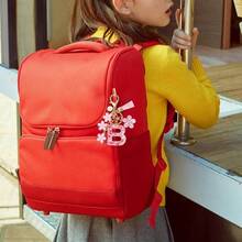 Llavero de Moda Letra Inicial, Llavero con Inicial de Resina, Dije para Bolso Mochilas, Regalo Personalizado para Mujer - Rosa + B - Ver 6