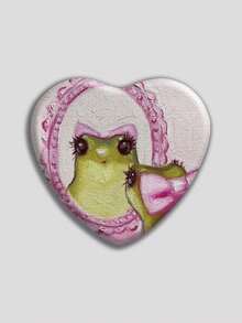 心形徽章，经典时尚徽章/胸针，2D平面设计，高品质金属饰品，适合装饰衣服、帽子、背包，是送给朋友、同学、同事和亲戚的趣味礼物。 - 彩色 - 查看 11