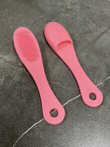 2Pcs Soft Silicone Nose Brush, Finger Shaped Soft Silicone Nose Brush, Used For Deep Facial Cleaning, Blackhead Removal, Nose Brush, Exfoliating Facial Cleaning Brush, Facial Care Tool