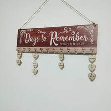 1 Set, Diy Family Birthday/Anniversary Reminder Calendar Board, Days To Remember Family/Friends Celebrations Wooden Hanging Birthday Anniversary Reminder, With 100pcs Wood Tags, Can Be Colored And Written, Diy Calendar Plaque Sign, Warm Gift,Room Decor,Home Decor,Bedroom Decor,Room Decoration Stuff,Party Decorations,Home Essentials,Porch Decor,Birthday Decorations