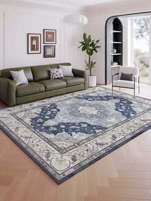 1pc European Style Indoor Decorative Large Rug, Pearl Velvet Material Washable Bottom Indoor Carpet, Living Room Rug, Sofa Rug, Bedroom Rug, Bedside Anti-Slip Mat, Dining Room Kitchen Rug, Office Chair Pad, Entryway Doormat, Outdoor Picnic Mat, Outdoor Camping Blanket - Multicolor-1 - View 10