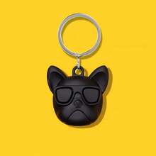 Dog Design Case Compatible With Apple AirTag - Black - View 6