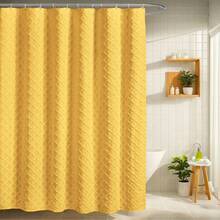 1件加厚绒面浴帘，白色绒面涤纶浴帘，72*72英寸 - 彩色 - 查看 9