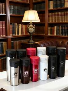 One-Touch Instant Temperature Retaining American-Style Bounce Lid Insulated Tumbler, Leak-Proof, Double-Wall Vacuum Sealed, Long-Lasting Temperature Retention, Designed For Efficient Professionals On The Go - Multicolor - View 3