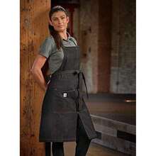 Mercer Culinary Metro Edge Talon Delantal para servidor, mezclilla índigo con costuras constantes(Zephyr Denim Negro Bib) - Multicolor - Ver 14