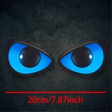 Striking Devil'S Eye Creative Stickers - Bold Red, Green, Blue & Black Eye Designs With Glowing Effect, Plastic Decals For Cars, Trucks, Motorcycles, Laptops & More - Easy To Apply & Remove, No Residue, Car Stickers, Vehicle Customization, Bold Graphic Design, Easy Apply Stickers, Devil Eye Car Flash Sticker, Sticker, Mouse Art Sticker