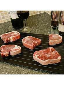 1个快速解冻托盘，快速解冻冷冻食品、肉类、水果，快速解冻板，解冻托盘，解冻大师厨房小工具