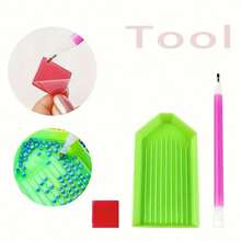 1 pieza Pintura de diamantes, Atardecer en el mar Pintura de diamantes, Adecuado para baño, dormitorio, oficina, sala de estar Decoración de pared del hogar, Decoración de habitación estética